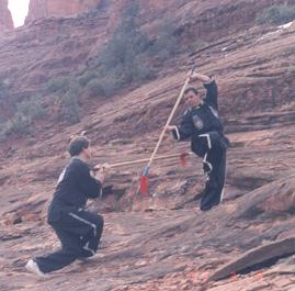 Assistant National Instructor Dave and Assistant National Instructor Erich demonstrating Chung Sul sparring